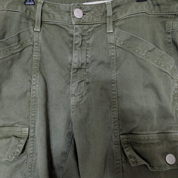 AMO Straight Leg Cargo Pants from Anthropologie Green Size 27 - Picture 5 of 8